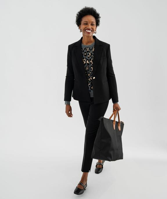 Pantalon de tailleur 9/10e coupe ajustée à fentes chevilles femme vue4 - GEMO(FEMME PAP) - GEMO