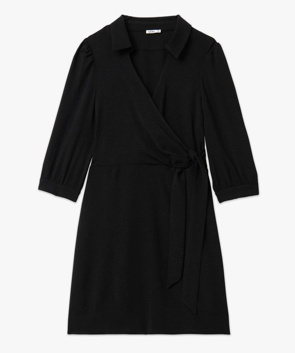 Robe femme avec haut cache-coeur à manches 3/4 vue4 - GEMO(FEMME PAP) - GEMO