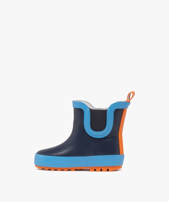 Bottes de pluie bébé garçon fourrées à semelle crantée vue3 - BUGGY - GEMO