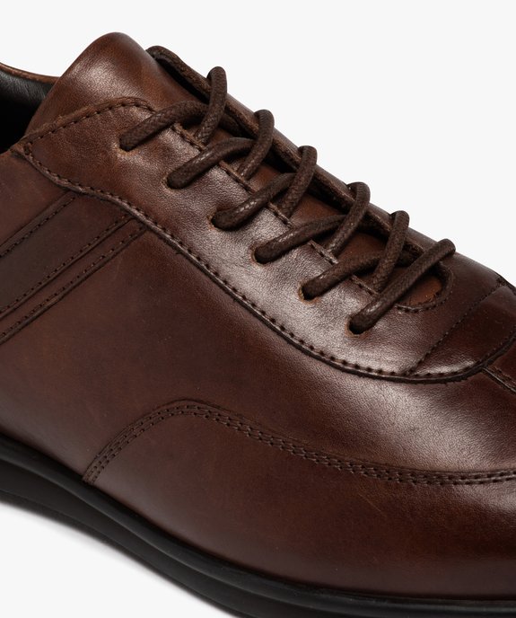 Derbies homme confort dessus en cuir uni vue7 - GEMO (CONFORT) - GEMO