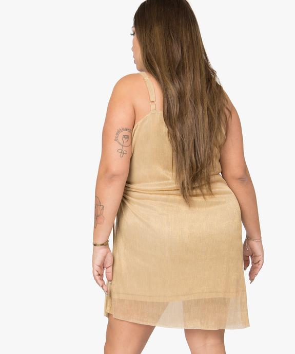 Robe femme plissée dorée - Gémo x Lalaa Misaki vue3 - GEMO (G TAILLE) - GEMO