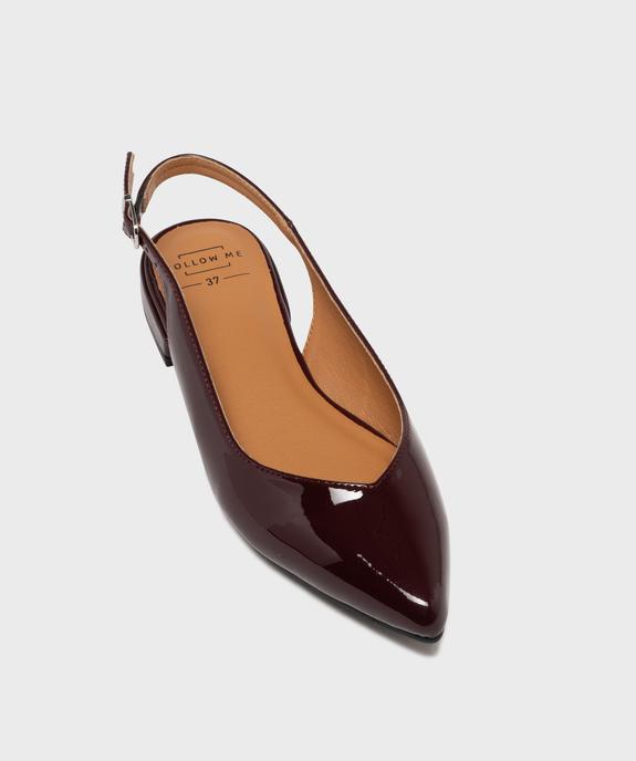 Escarpins slingback à bout pointu et talon plat femme - Follow Me vue5 - FOLLOW ME - GEMO