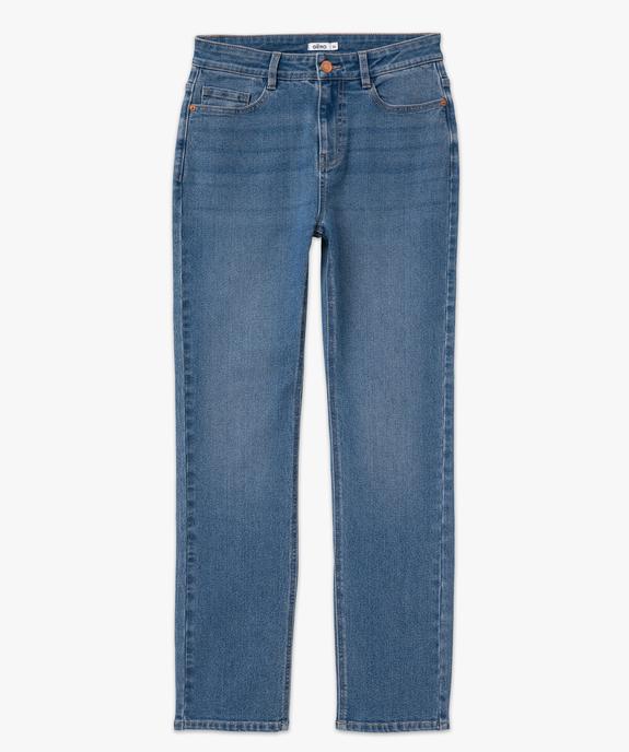 Jean Regular taille haute en denim stretch délavé femme - Longueur L26 vue5 - GEMO(FEMME PAP) - GEMO