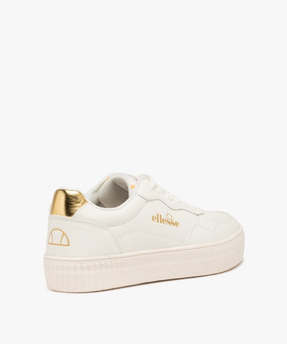 Baskets femme unies style rétro détail doré - Ellesse  vue4 - ELLESSE - GEMO