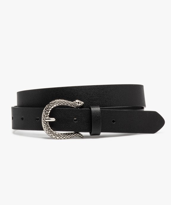 Ceinture à boucle serpent en métal argenté femme vue1 - GEMO (ACCESS) - GEMO