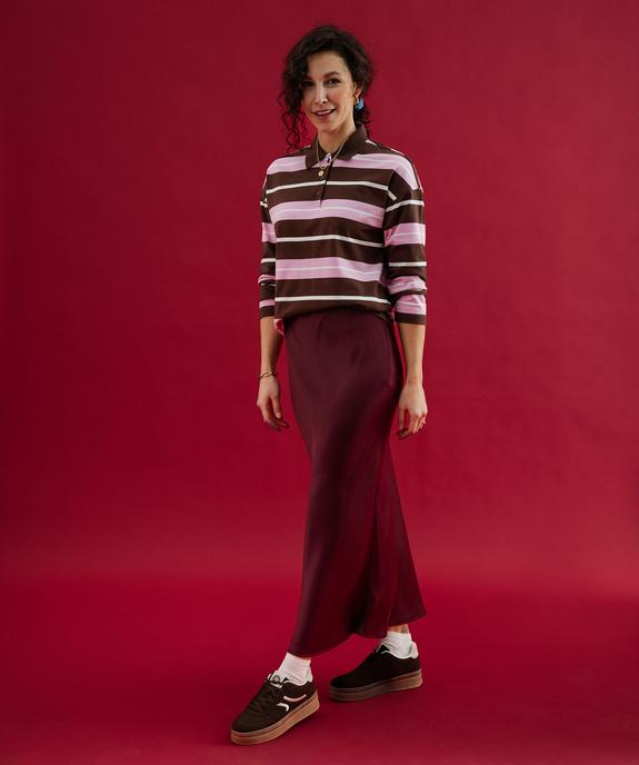 Polo rayé à manches longues femme vue6 - GEMO(FEMME PAP) - GEMO