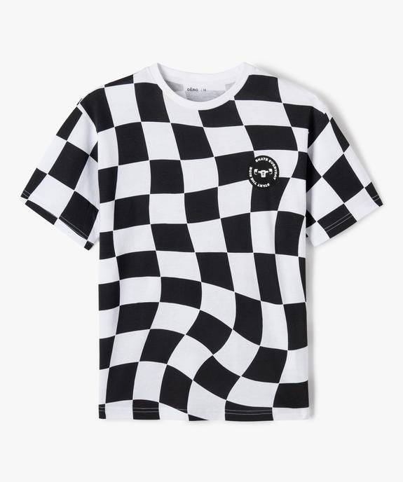 Tee-shirt à manches courtes à motif skate garçon vue1 - GEMO (JUNIOR) - GEMO