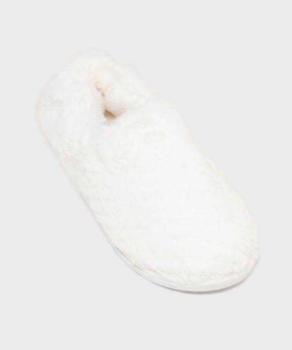 Chaussons pantoufles en fourrure imitation femme vue5 - GEMO 4G FEMME - GEMO