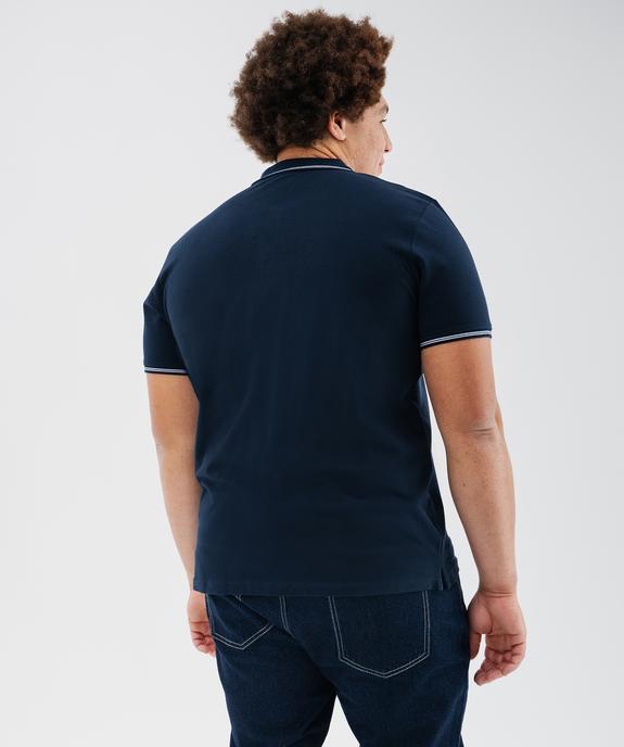 Polo manches courtes en coton homme vue7 - GEMO 4G HOMME - GEMO