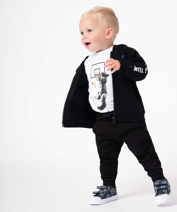 Look sweat à capuche, tee-shirt à imprimé, pantalon de jogging et baskets pour bébé garçon  - GEMO