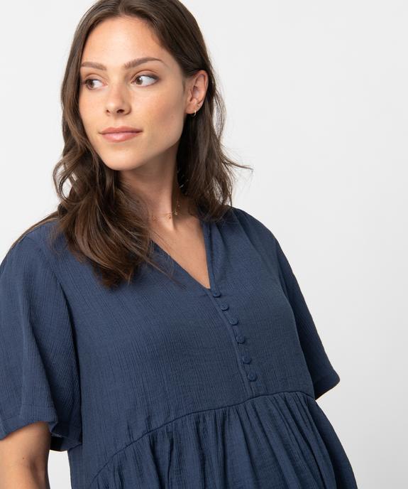 Blouse de grossesse et allaitement à manches courtes vue2 - GEMO (MATER) - GEMO