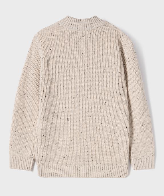 Pull en maille côtelée avec col montant zippé garçon - GEMO (ENFANT) Pull en maille côtelée avec col montant zippé garçon vue4 - GEMO (ENFANT) - GEMO