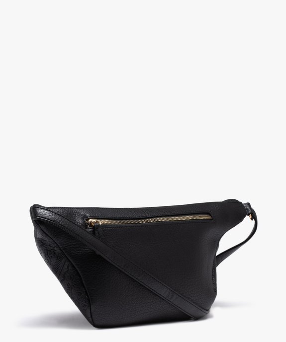 Sac femme forme banane en matière texturée vue2 - GEMO (ACCESS) - GEMO