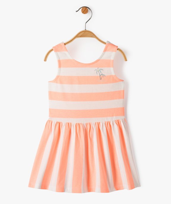 Robe bébé fille à rayures à bretelles vue1 - GEMO(BEBE DEBT) - GEMO
