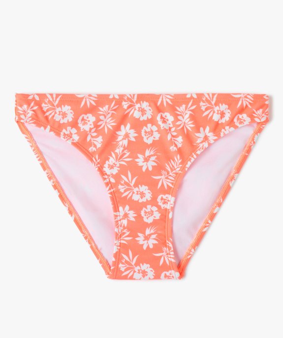 Slip de bain fille à motifs fleuris vue1 - GEMO (JUNIOR) - GEMO