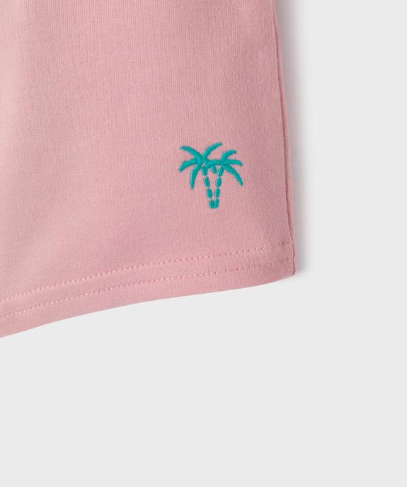 Short en maille avec palmier brodé bébé garçon vue2 - GEMO(BEBE DEBT) - GEMO