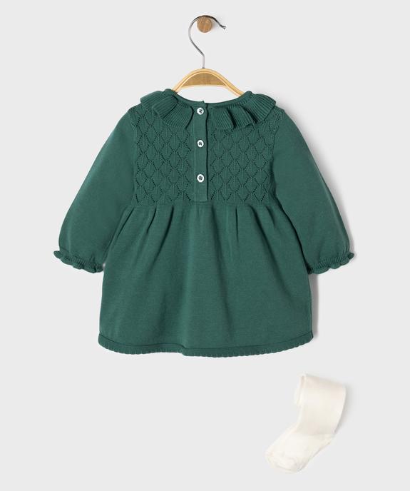 Ensemble 2 pièces bébé fille robe en maille et collants vue5 - GEMO 4G BEBE - GEMO