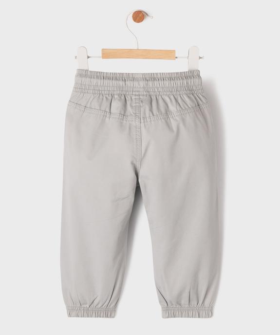 Pantalon jogger avec taille ajustable bébé garçon vue3 - GEMO(BEBE DEBT) - GEMO