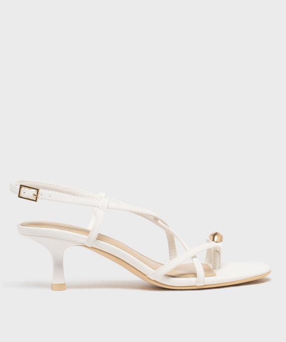 Sandales à talon fin multibrides avec bijou de pied femme vue1 - FOLLOW ME - GEMO