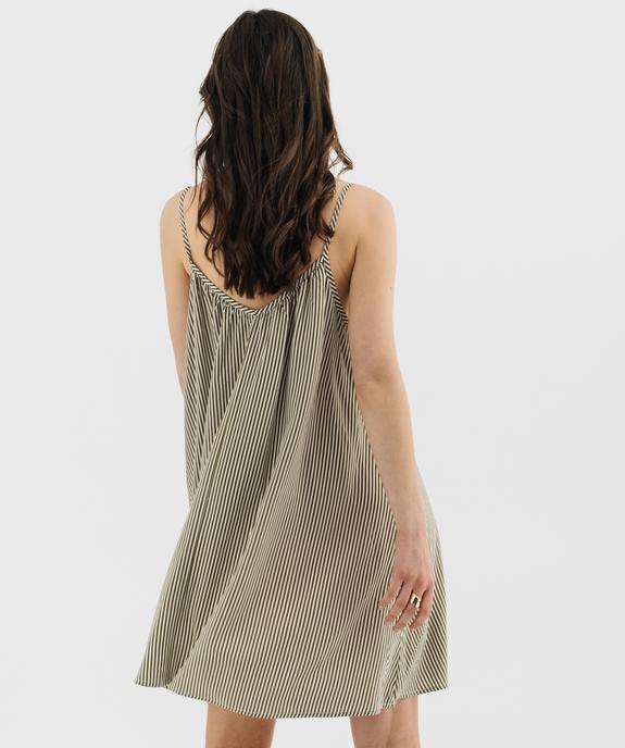 Robe ample rayée à fines bretelles femme vue3 - GEMO 4G FEMME - GEMO