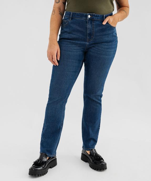 Jean straight taille normale en coton stretch femme grande taille vue1 - GEMO 4G GT - GEMO