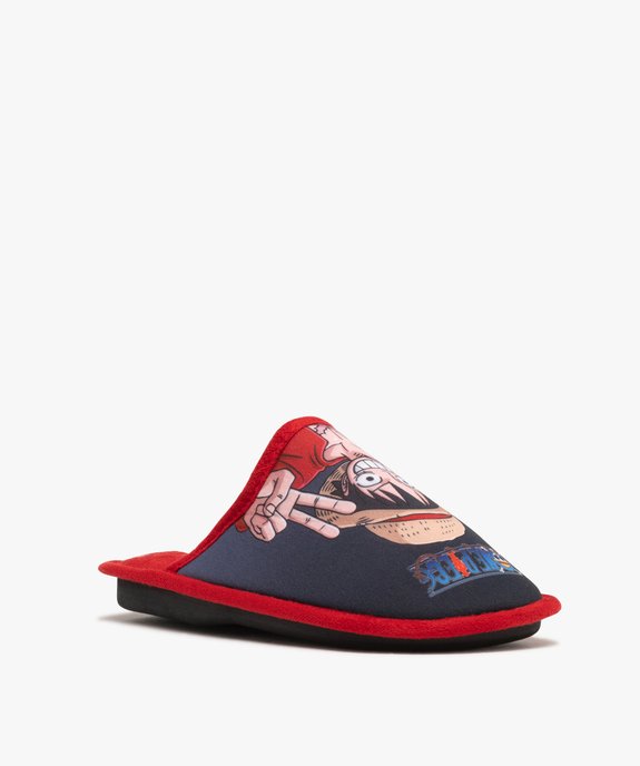 Chaussons mules plates à motif garçon - One Piece vue2 - ONE PIECE - GEMO