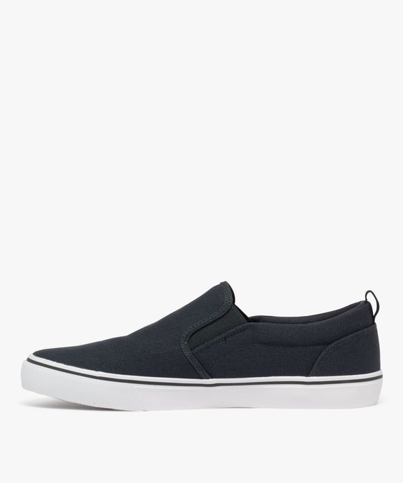 Baskets en toile à enfiler style slippers homme - Urban Steps vue4 - URBAN STEPS - GEMO