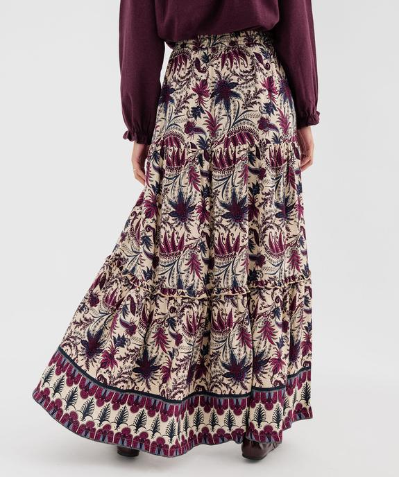 Jupe longue à motifs fleuris et volants femme vue3 - GEMO(FEMME PAP) - GEMO