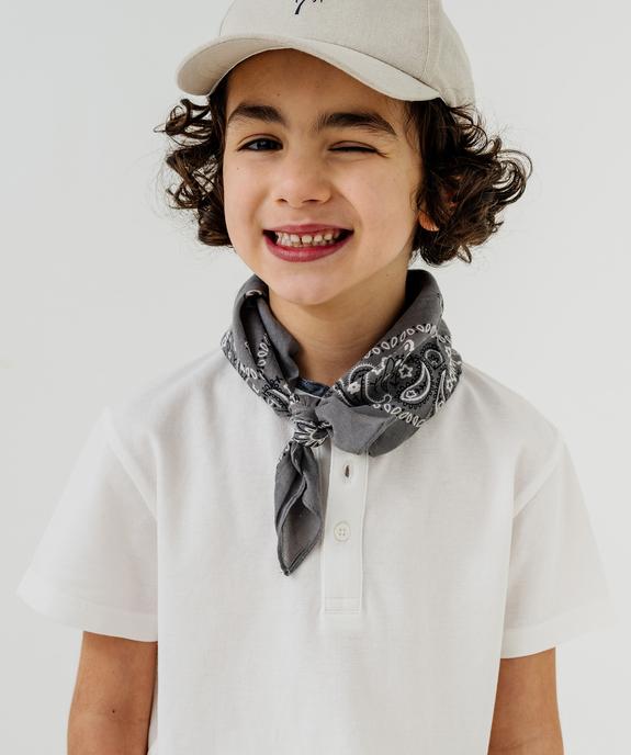 Tee-shirt tunisien à manches courtes en maille piquée garçon vue7 - GEMO 4G GARCON - GEMO