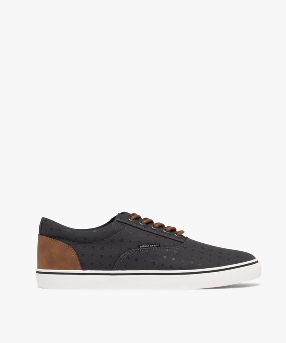 Tennis en toile à motifs fermeture lacets homme - Urban Steps vue1 - URBAN STEPS GEMO FOR GOOD - GEMO