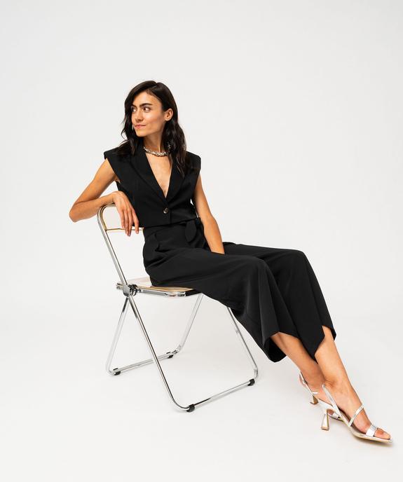 Pantacourt large avec noeud à la ceinture femme - GEMO(FEMME PAP) Pantacourt large avec noeud à la ceinture femme vue1 - GEMO(FEMME PAP) - GEMO