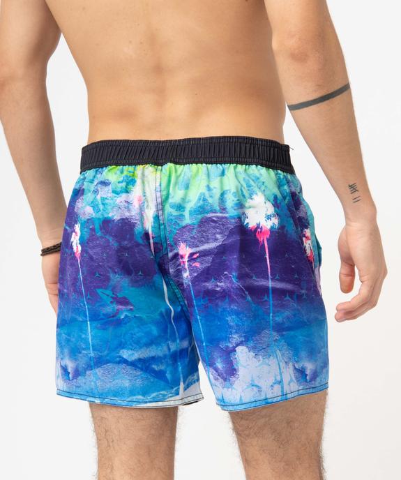 Short de bain homme détails fluo - Freegun vue3 - FREEGUN - GEMO