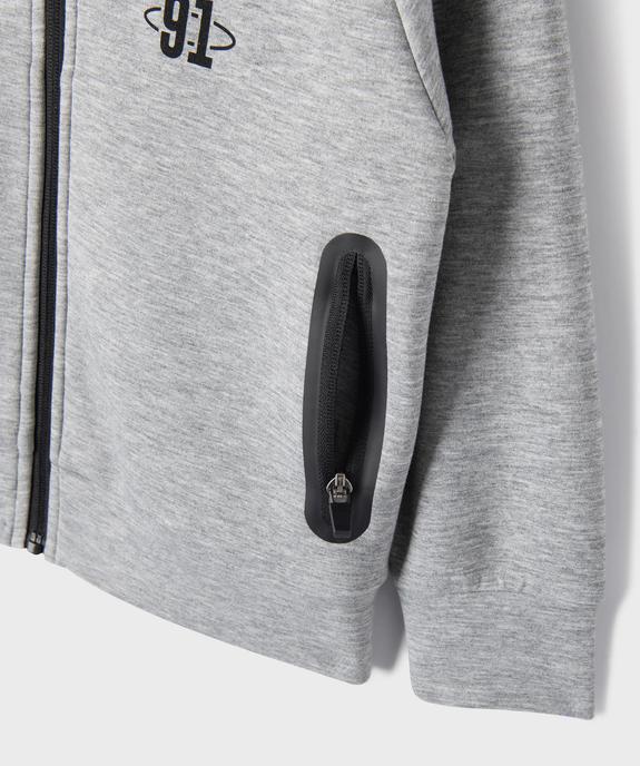 Sweat de sport zippé à capuche garçon vue4 - GEMO (ENFANT) - GEMO