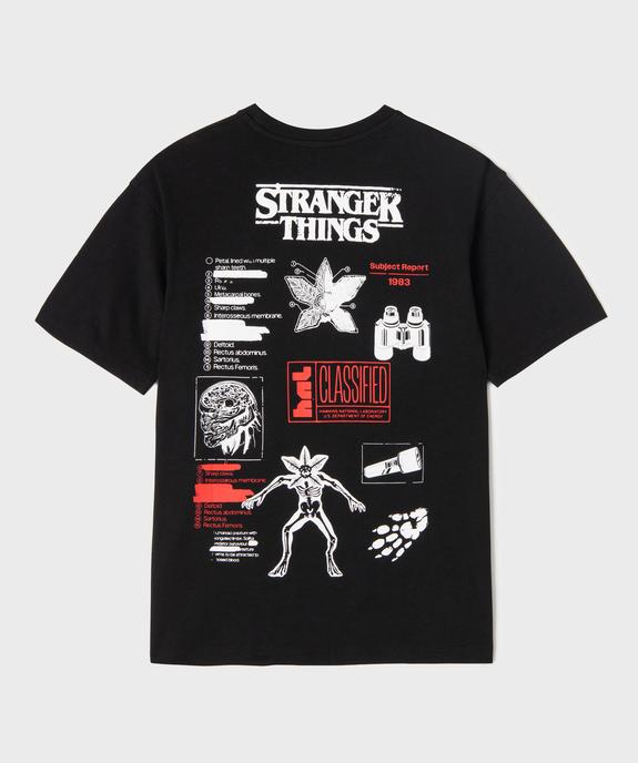 Tee-shirt manches courtes imprimé devant et dos garçon - Stranger Things vue3 - STRANGER THINGS - GEMO