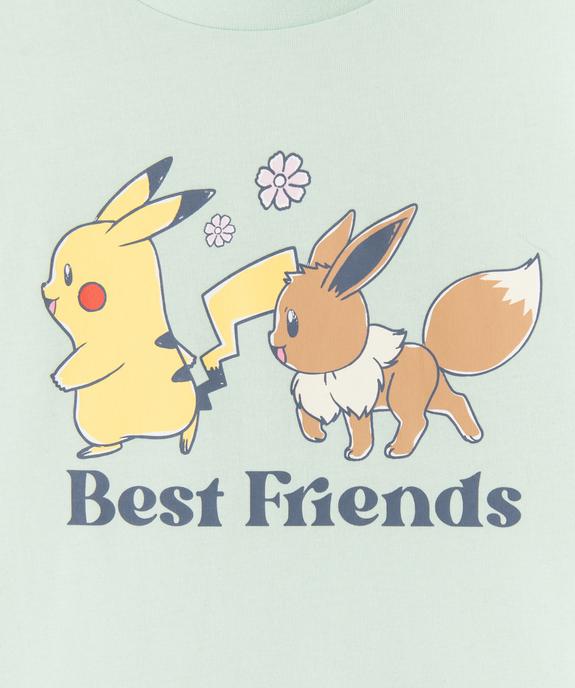 Tee-shirt manches courtes imprimé coupe crop top fille - Pokémon vue2 - POKEMON - GEMO