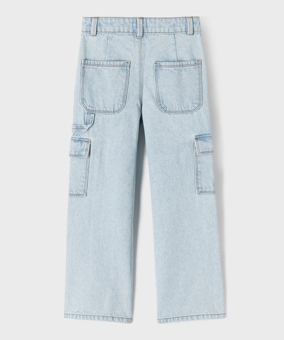 Jean Cargo Straight avec taille ajustable fille  vue9 - GEMO (ENFANT) - GEMO