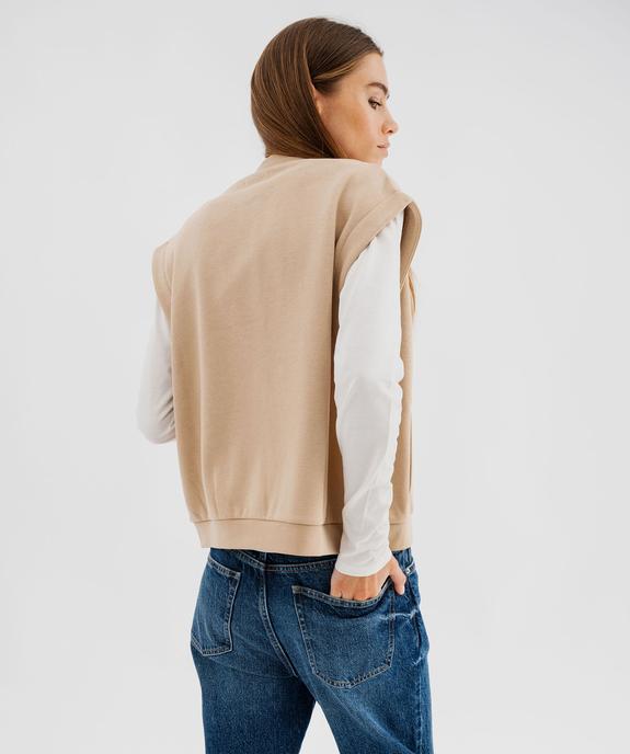 Sweat sans manches fermeture boutons pression femme  vue4 - GEMO(FEMME PAP) - GEMO