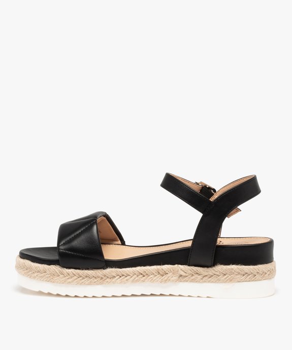 Sandales femme à semelle plateforme et bride matelassée vue3 - GEMO (CASUAL) - GEMO