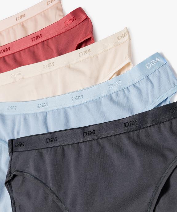 Culottes en coton stretch confort femme (lot de 5) - Les Pockets Dim vue2 - DIM - GEMO
