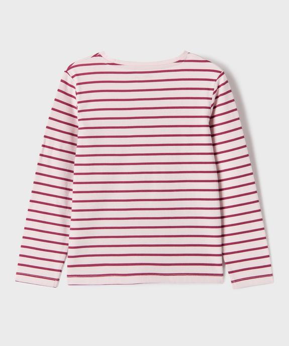Tee-shirt manches longues imprimé fille vue6 - GEMO 4G FILLE - GEMO