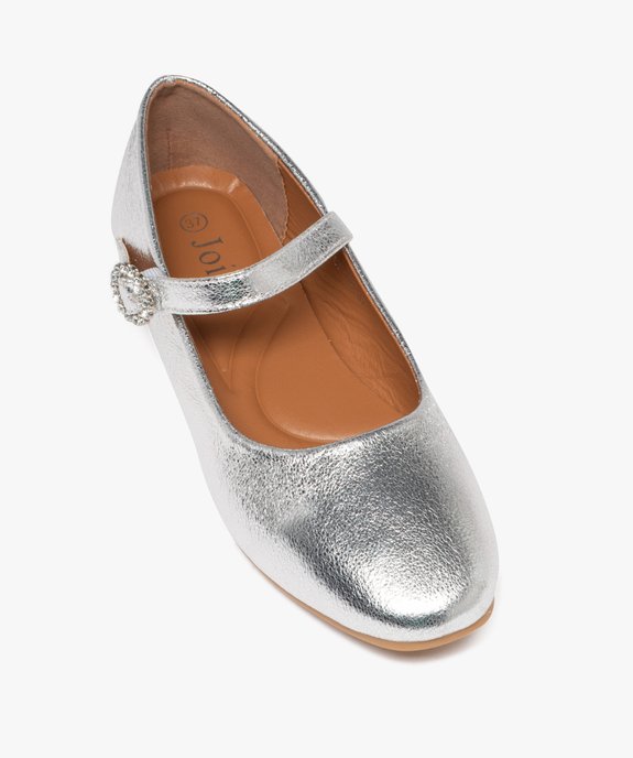 Ballerines métallisées avec bride à boucle strass femme vue6 - SANS MARQUE - GEMO