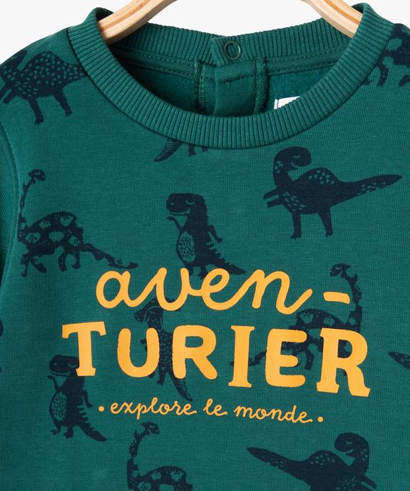 Sweat en molleton doux avec motifs bébé garçon vue2 - GEMO(BEBE DEBT) - GEMO
