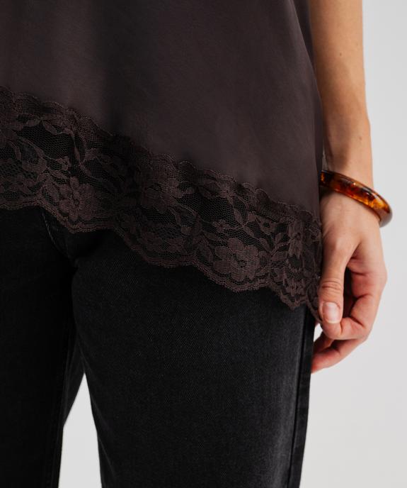 Caraco asymétrique en satin fluide femme  vue5 - GEMO(FEMME PAP) - GEMO