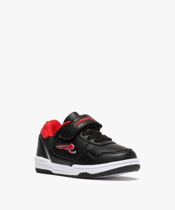 Baskets garçon bicolores à lacets et scratch - Airness vue2 - AIRNESS - GEMO