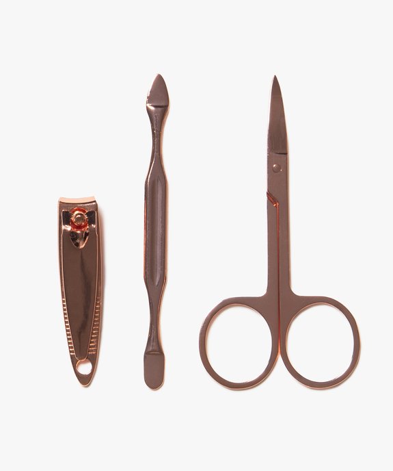 Kit beauté 2 pièces en métal cuivré : recourbe-cils et pince à épiler vue1 - GEMO (ACCESS) - GEMO
