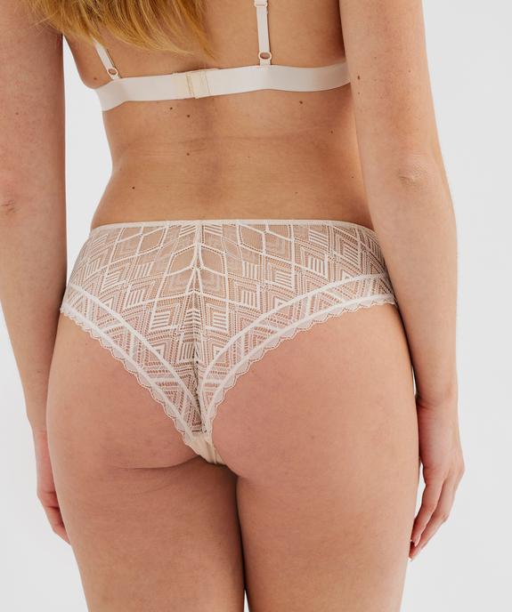 Shorty en microfibre et dentelle femme vue3 - GEMO(HOMWR FEM) - GEMO