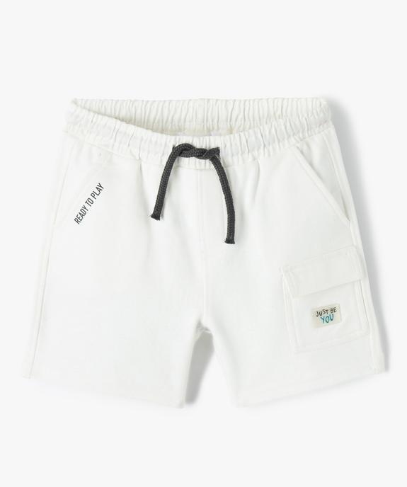 Short bébé garçon en maille avec poche latérale vue1 - GEMO(BEBE DEBT) - GEMO