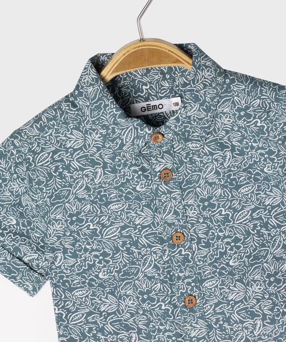 Chemise manches courtes à motifs fleuris bébé garçon vue2 - GEMO(BEBE DEBT) - GEMO