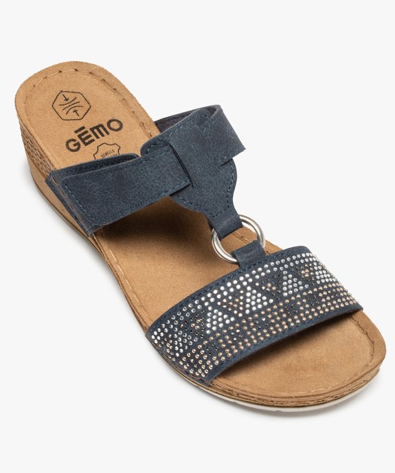 Mules femme confort à strass et bride ajustable vue5 - GEMO (CONFORT) - GEMO