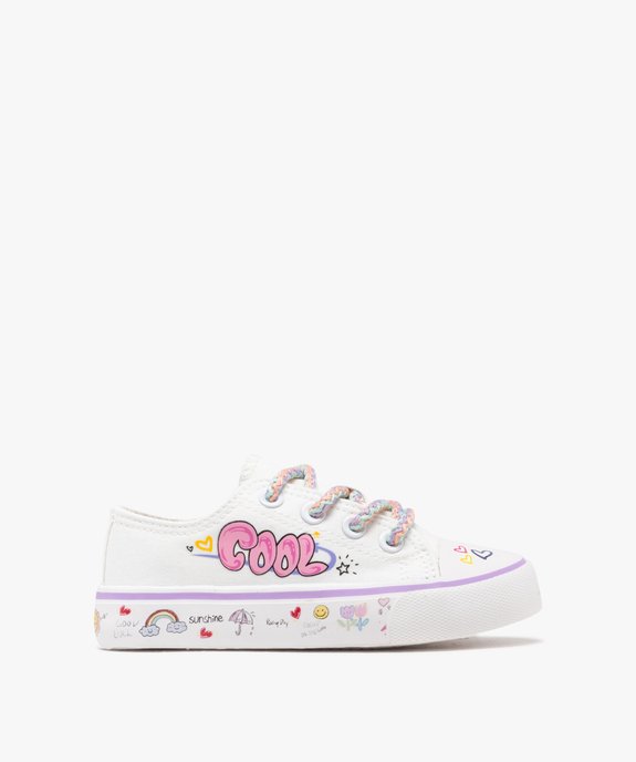 Baskets basses en toile imprimées fille vue1 - LOVELY WINGS GEMO FOR GOOD - GEMO